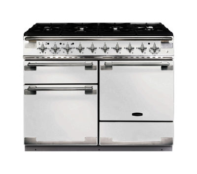 RANGEMASTER  Elise 110 Dual Fuel Range Cooker - White & Chrome